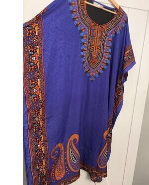 Sante Classics Dashiki Caftan Kaftan One Size Boho Festival Resort Cover Up